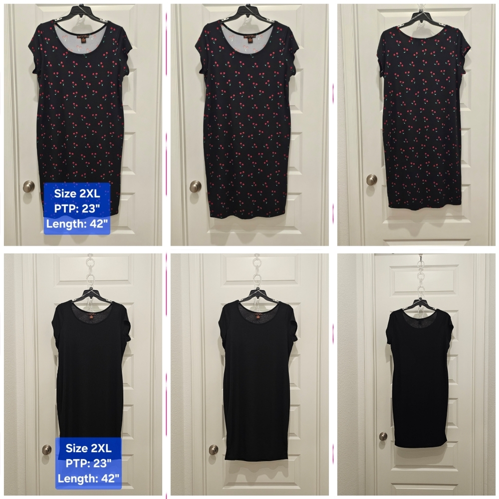 Coco and Shay 2-pc Short Sleeve Dress Bundle, NWOT, Size 2XL